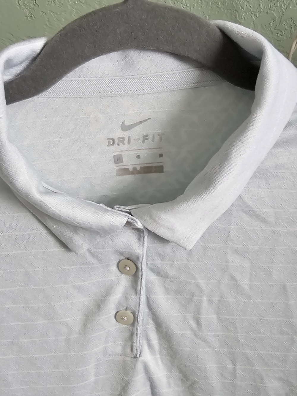 Nike Women Light Gray Dri-FIT Polo Shirt